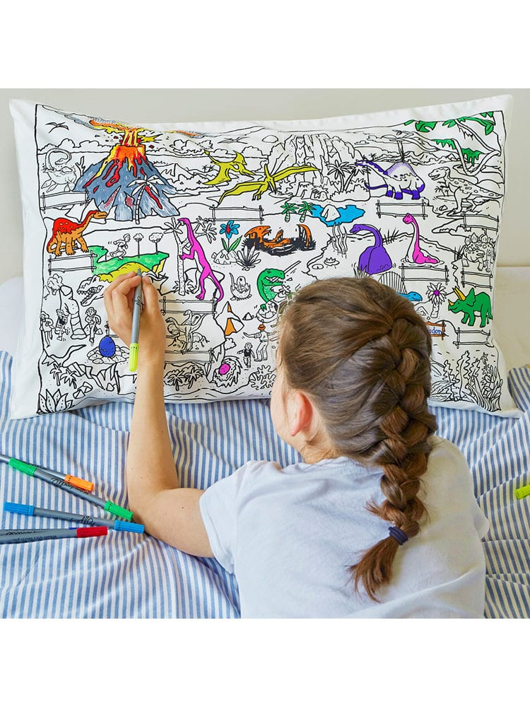 eatsleepdoodle - Pillowcase Colour and Learn - Dinosaurs - Stylemykid.com