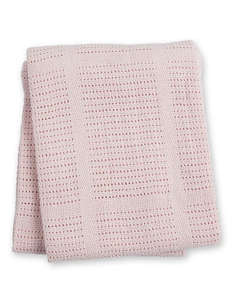 Cellular Blanket For Baby By Lulujo Pink