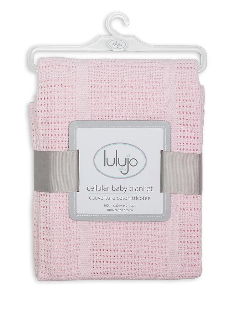 Cellular Blanket For Baby By Lulujo Pink