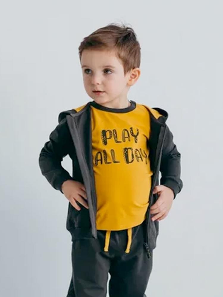 Artie - Play All Day - Mustard T-Shirt - Stylemykid.com