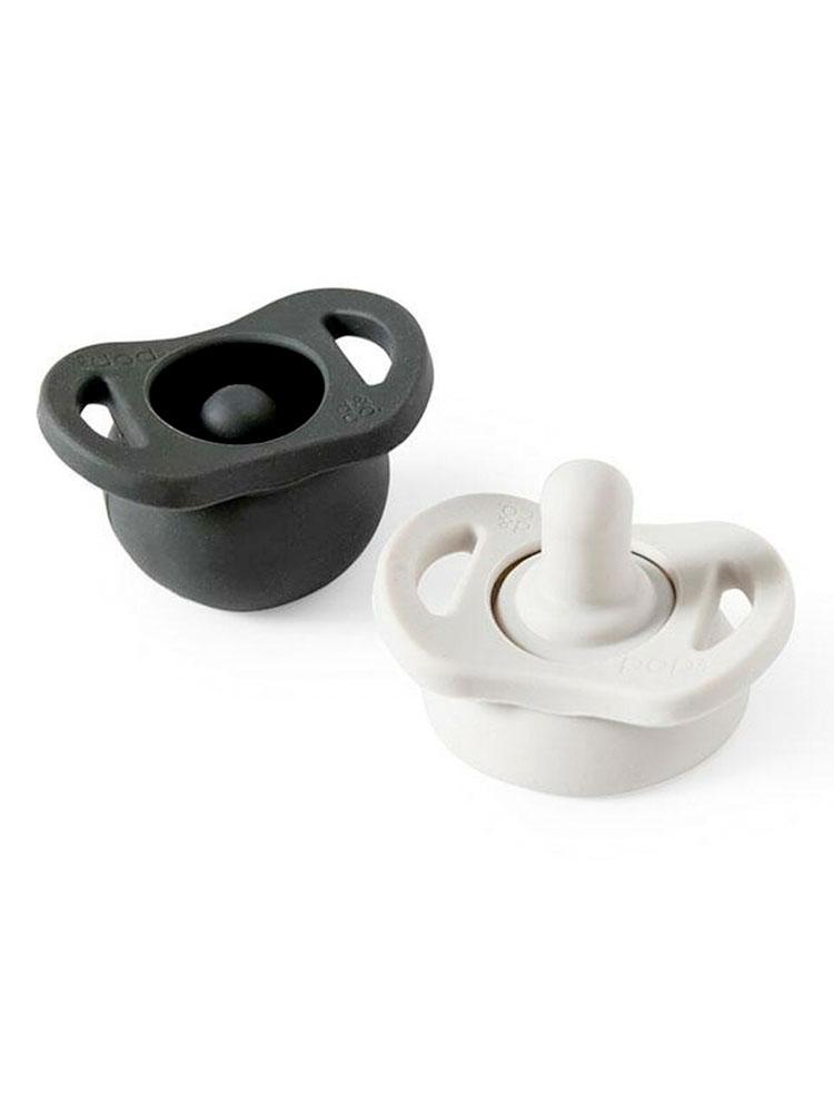 Doddle & Co - Pop & Go Dummies Built in Case - Cream of the Crop and Coal Mate - 2 Pack - Stylemykid.com