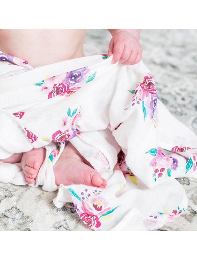 Swaddle Blanket For Baby By Lulujo Posies