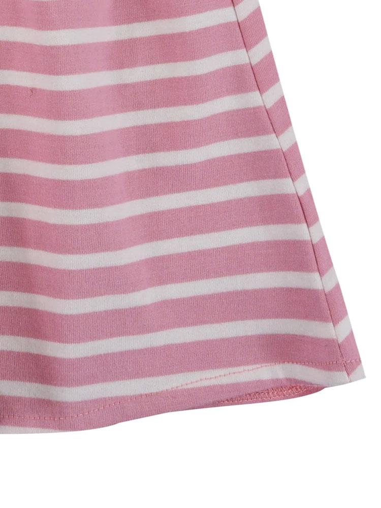 Lilly & Sid Organic - Pink & White Striped Baby Girl Dress - 0-3 & 6-12 Months - Stylemykid.com