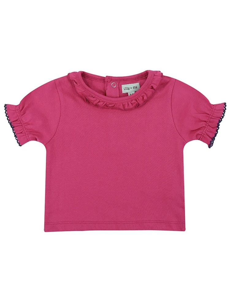 Lilly & Sid Organic Pretty Pink Girls T-Shirt 3-6 months - Stylemykid.com