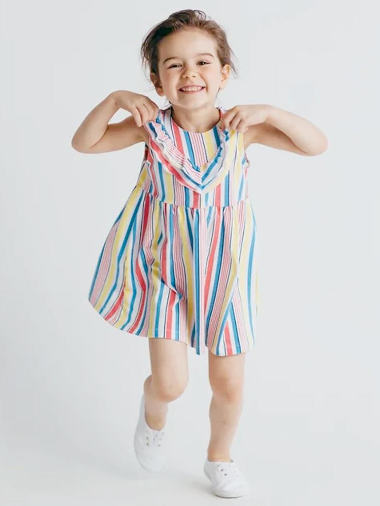 Artie - Girls Candy Stripe Multicoloured Summer Dress - Stylemykid.com