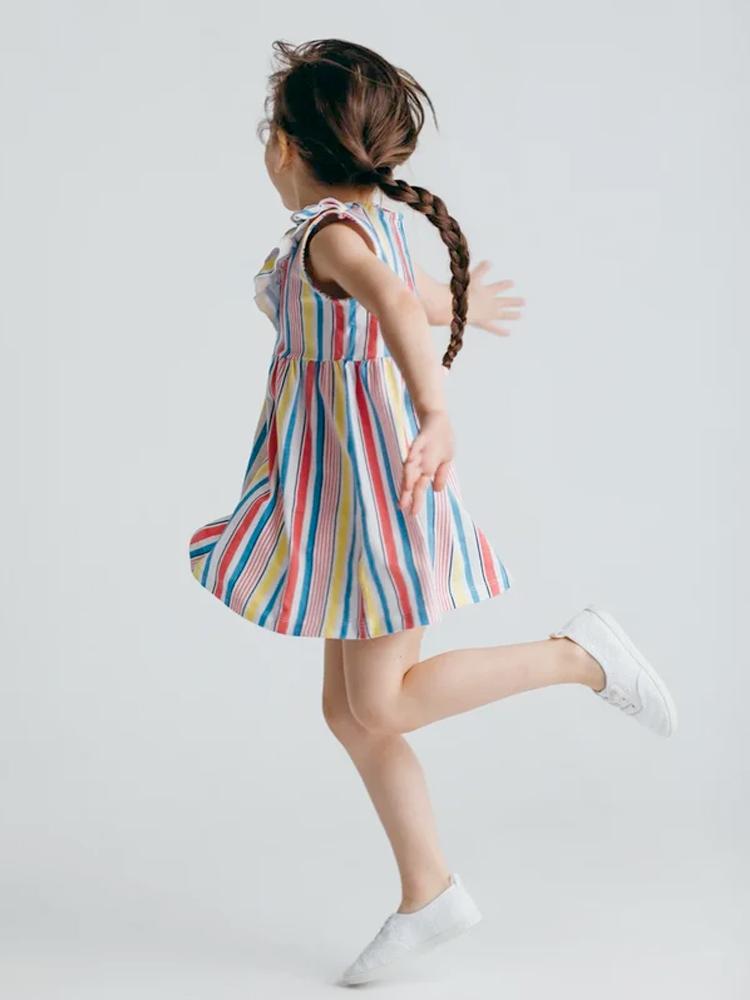 Artie - Girls Candy Stripe Multicoloured Summer Dress - Stylemykid.com