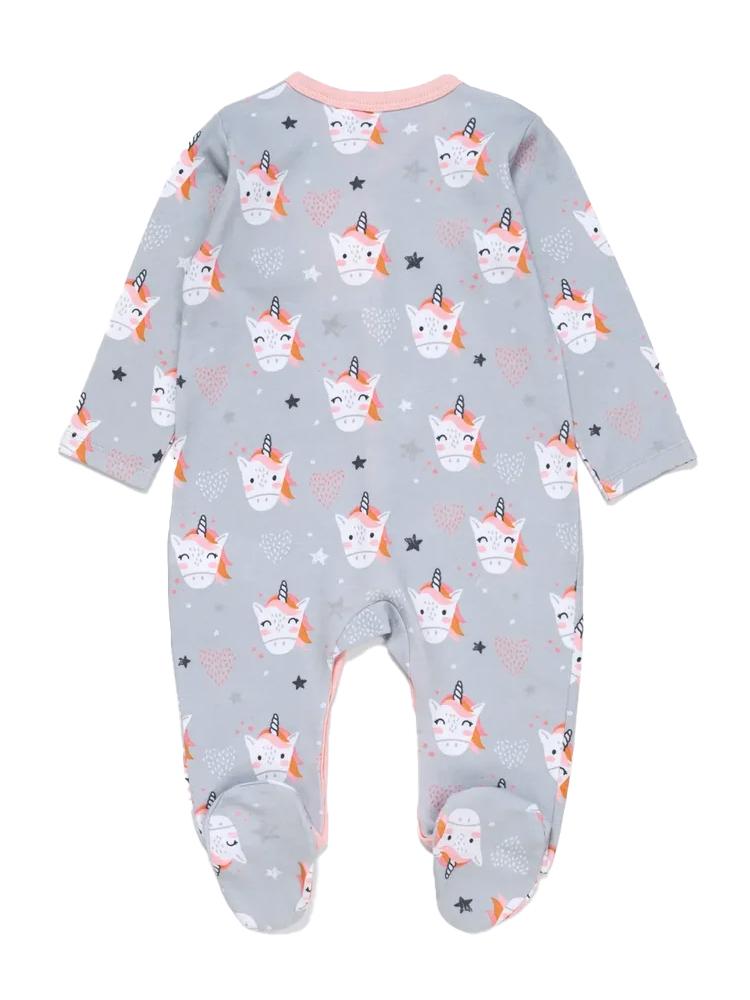 Artie - Happy Unicorn Cotton Footed Baby Sleepsuit 9 to 12 months - Stylemykid.com