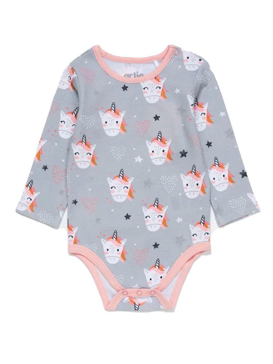 Artie - Happy Unicorn Baby Bodysuit - Stylemykid.com