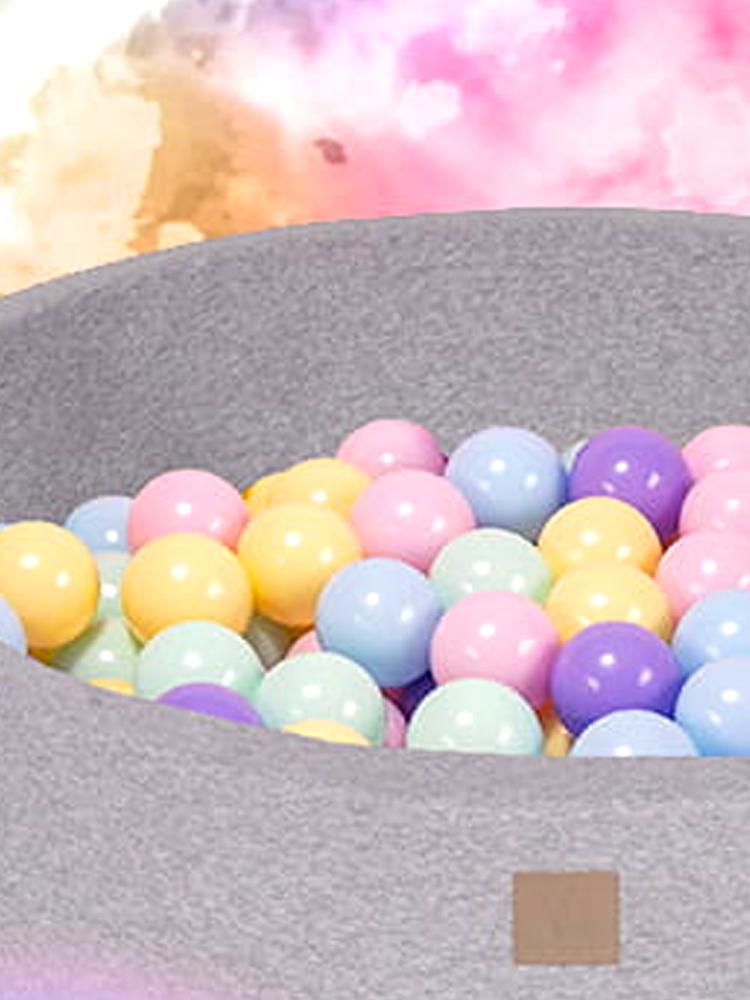 MeowBaby - Rainbow - Luxury Round Ball Pit Set with 250 Balls - Kids Ball Pool - 90cm Diameter (UK and Europe Only) - Stylemykid.com