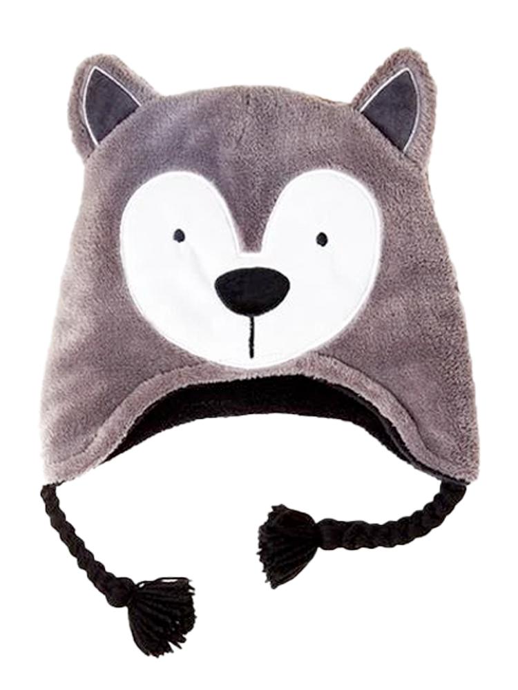 Flapjack Kids - Reversible Winter Hat - Wolf & Bear - 6 months to 6 years - Stylemykid.com