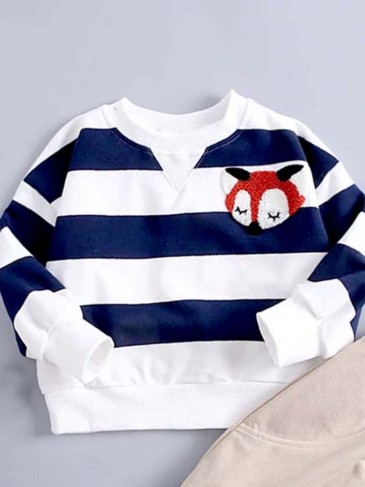 Baby & Toddler Striped Fox Sweater & Trousers - 2 Piece Outfit - 1-3 Years - Stylemykid.com