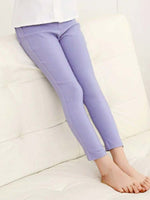 Girls Purple Soft Jean Leggings - 2 to 6 Years - Stylemykid.com