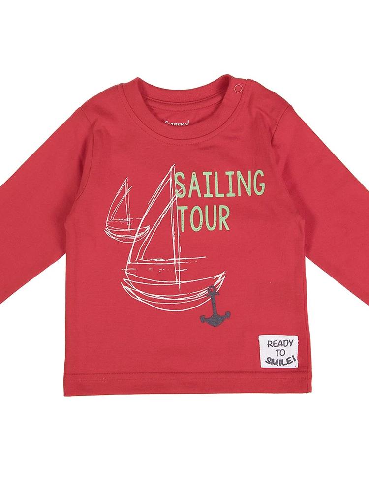 Babybol - Red Sailing Tour Long Sleeve Top - Stylemykid.com
