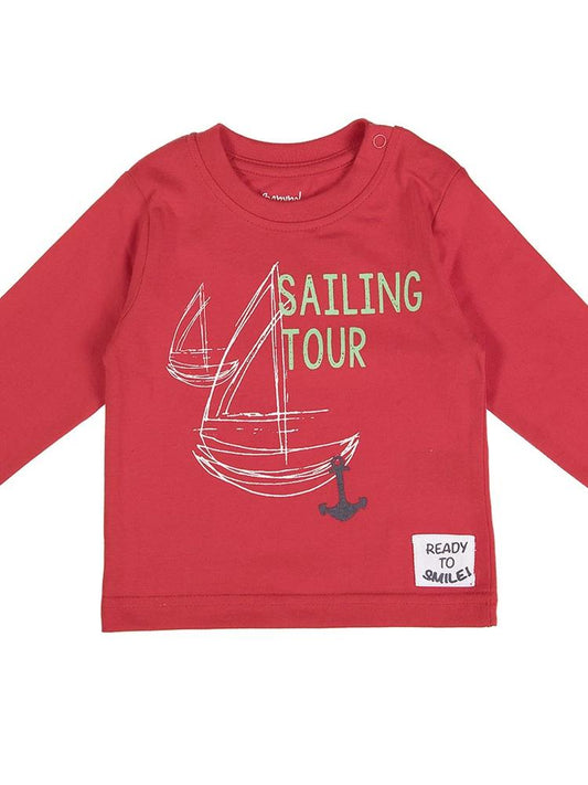 Babybol - Red Sailing Tour Long Sleeve Top - Stylemykid.com