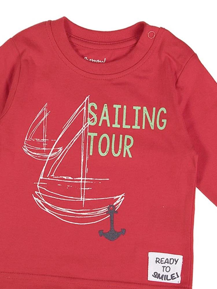 Babybol - Red Sailing Tour Long Sleeve Top - Stylemykid.com