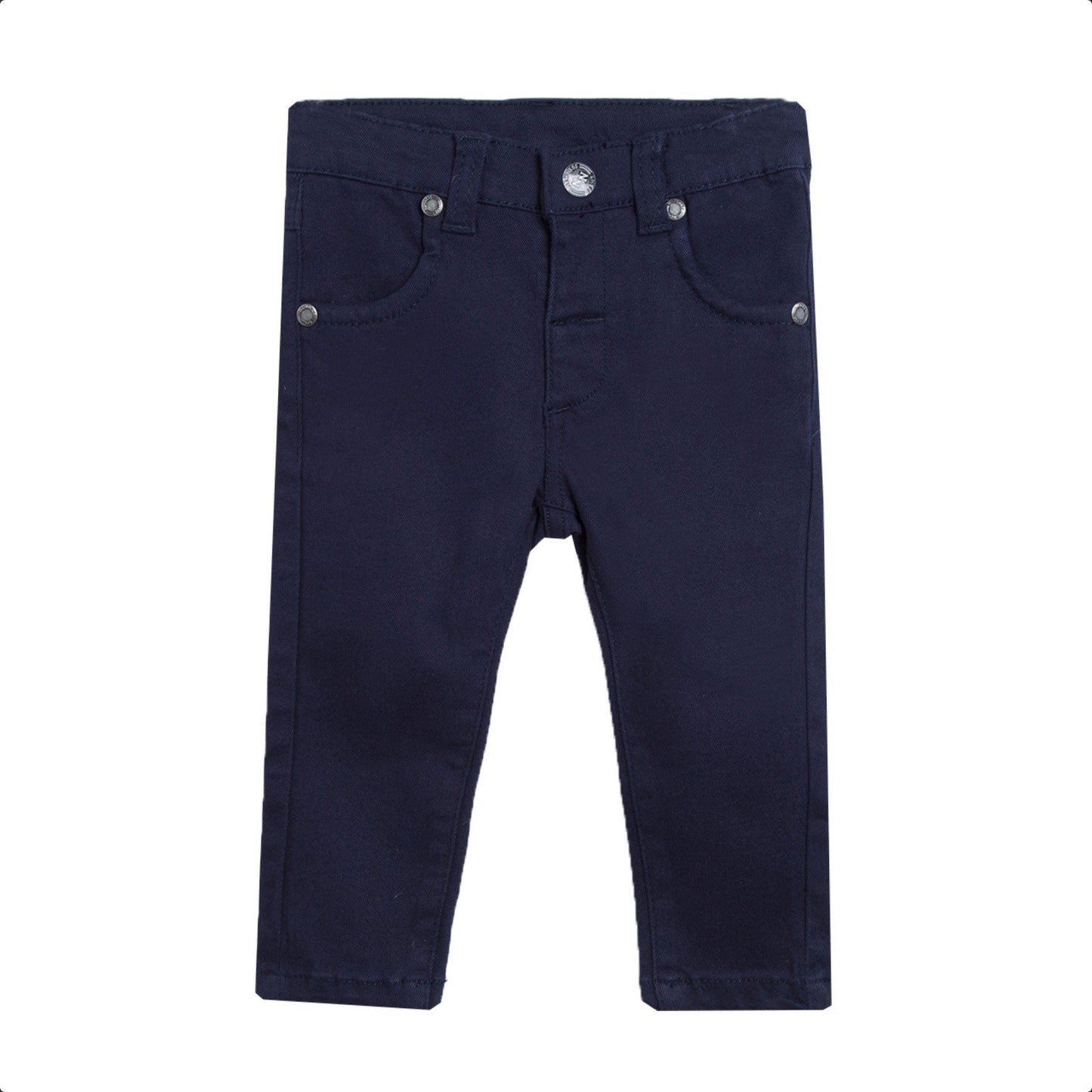 Dark Blue Slim Elasticated Baby Jeans - 6 to 9 months - Stylemykid.com