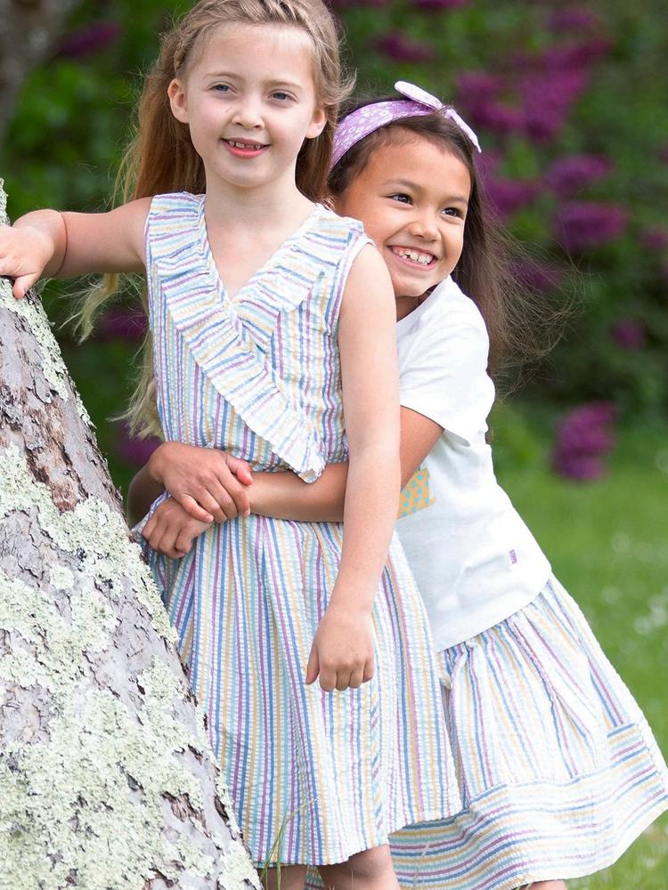 KITE Organic - Seersucker Wrap Girls Summer Dress - 2 to 5 Years - Stylemykid.com