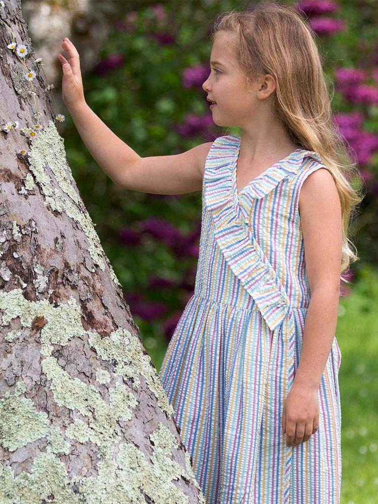 KITE Organic - Seersucker Wrap Girls Summer Dress - 2 to 5 Years - Stylemykid.com