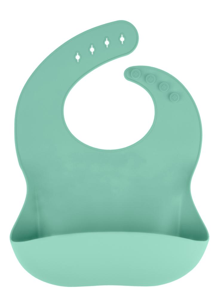 Silicone Pocket Baby Bib - Mint Green - Stylemykid.com