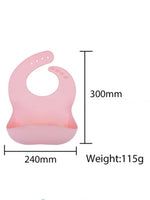 Silicone Pocket Baby Bib - Pink - Stylemykid.com