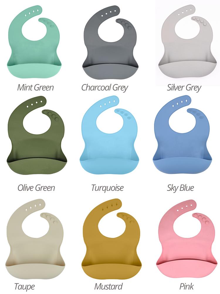 Silicone Pocket Baby Bib - Mustard - Stylemykid.com