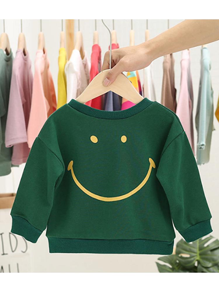 Smiley! - Boys/ Girls Green Sweatshirt Jumper 9 to 12 months - Stylemykid.com