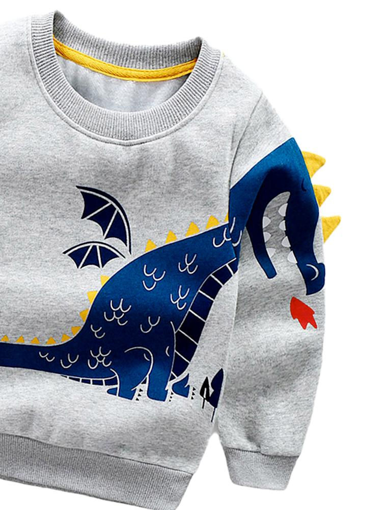Spikes Out - Dragons Exist - Boys/ Girls Spikey Sweatshirt - Grey & Blue - Stylemykid.com