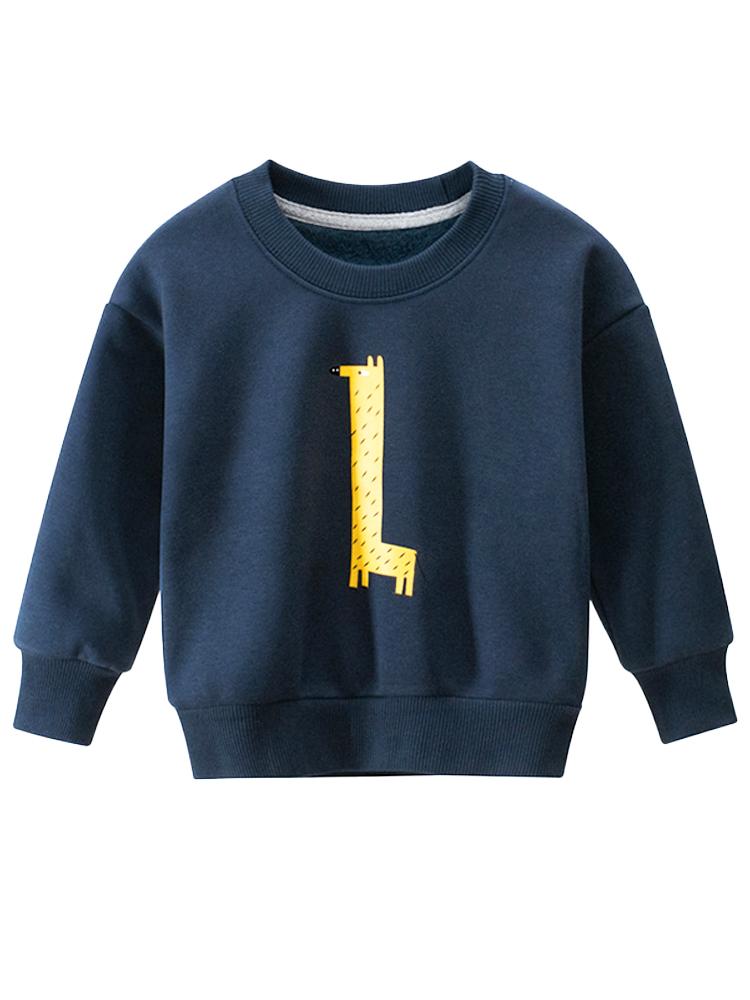 Spotty Giraffe - Navy Blue Sweatshirt - 12 to 18 Months - Stylemykid.com