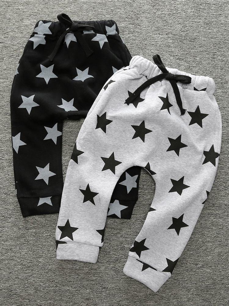 Star Print Grey Boys/ Girls Jogger Bottoms - Stylemykid.com