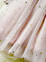 Starlight Little Girls Mink Pink Party Dress with Tulle & Gold Effects Skirt - 6M to 3Y - Stylemykid.com