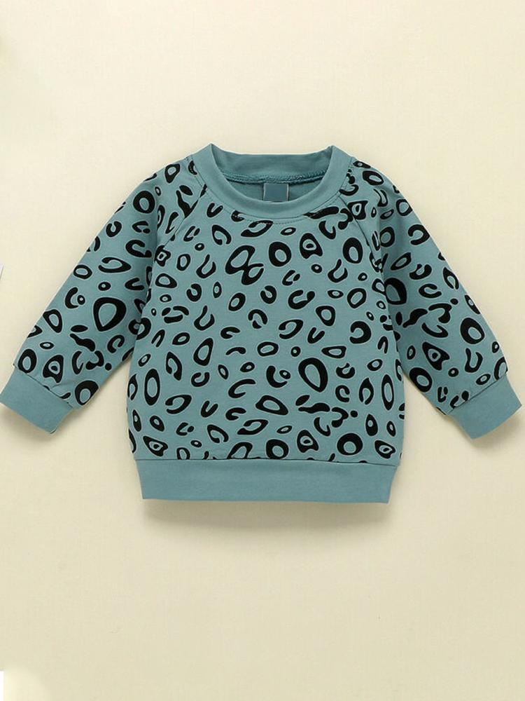 Steel Blue 2 Piece Baby & Kids Tracksuit Set - Sweatshirt Top & Bottoms Animal Print - 6m to 4y - Stylemykid.com