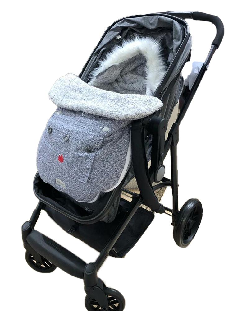 Juddlies - Infant Push Chair & Car Seat Bag - Salt & Pepper Grey 0-12 Months - Stylemykid.com