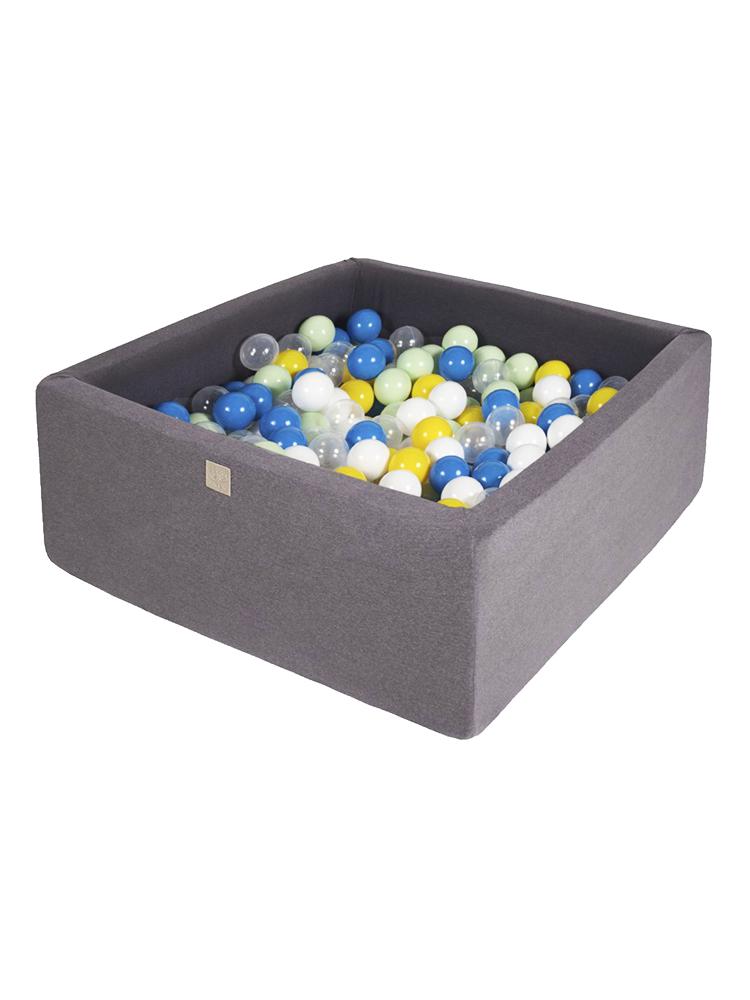 MeowBaby - Summer - Luxury Square Kids Ball Pit - Complete set with 300 Balls - 90cm Diameter (UK and Europe Only) - Stylemykid.com
