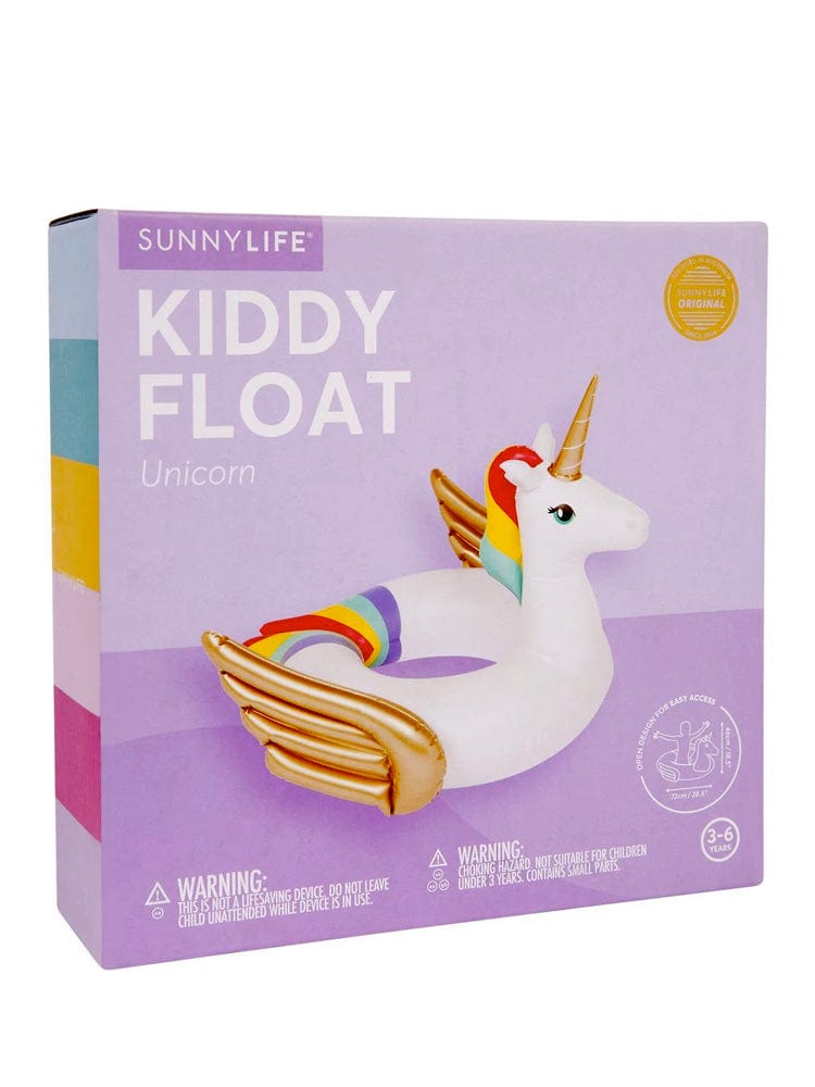 SunnyLife - Kiddy Float Unicorn - Kids Rainbow Swim Ring Float NEW IN - Stylemykid.com