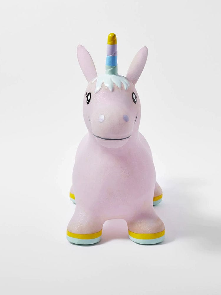 SunnyLife - Unicorn Inflatable Hopper in Pastel Pink - Stylemykid.com