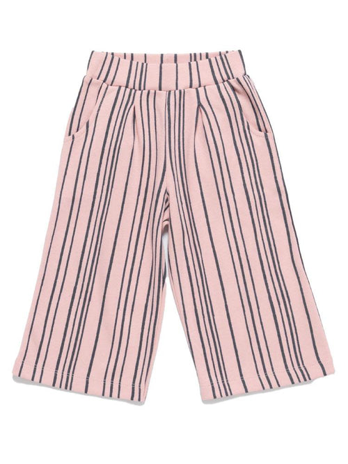 Artie - Super Stripey Wide Leg Trousers in Pink & Navy - Stylemykid.com