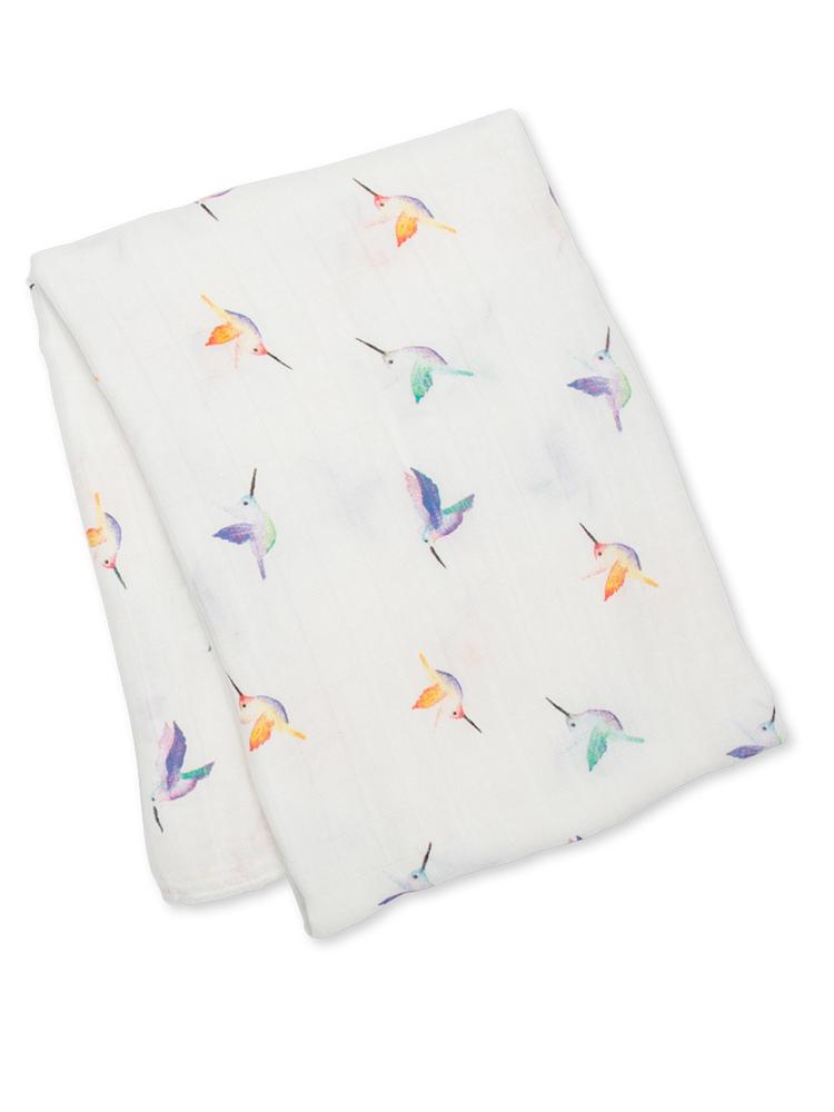 Swaddle Blanket For Baby By Lulujo Humming Bird