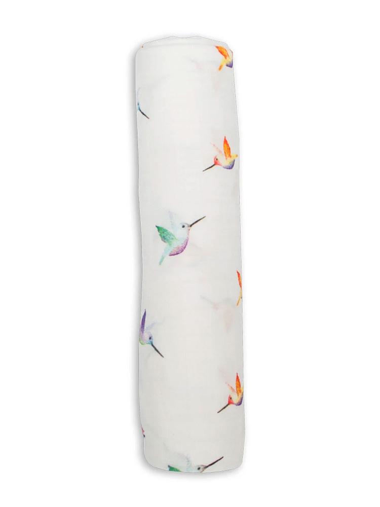 Swaddle Blanket For Baby By Lulujo Humming Bird