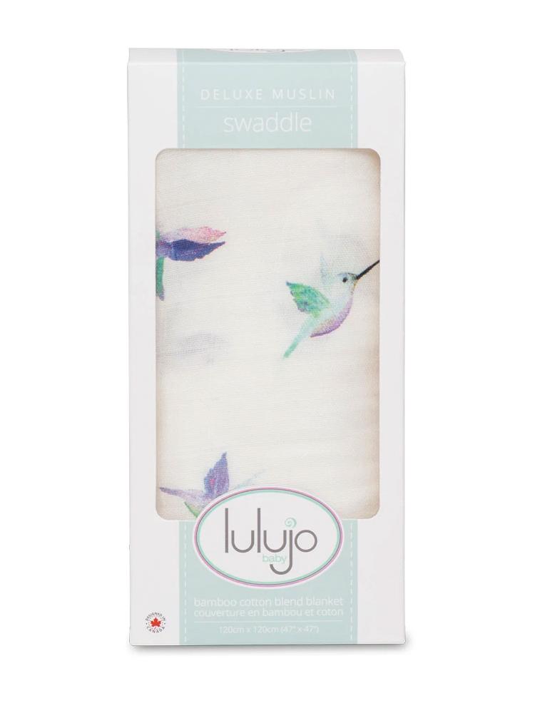 Swaddle Blanket For Baby By Lulujo Humming Bird