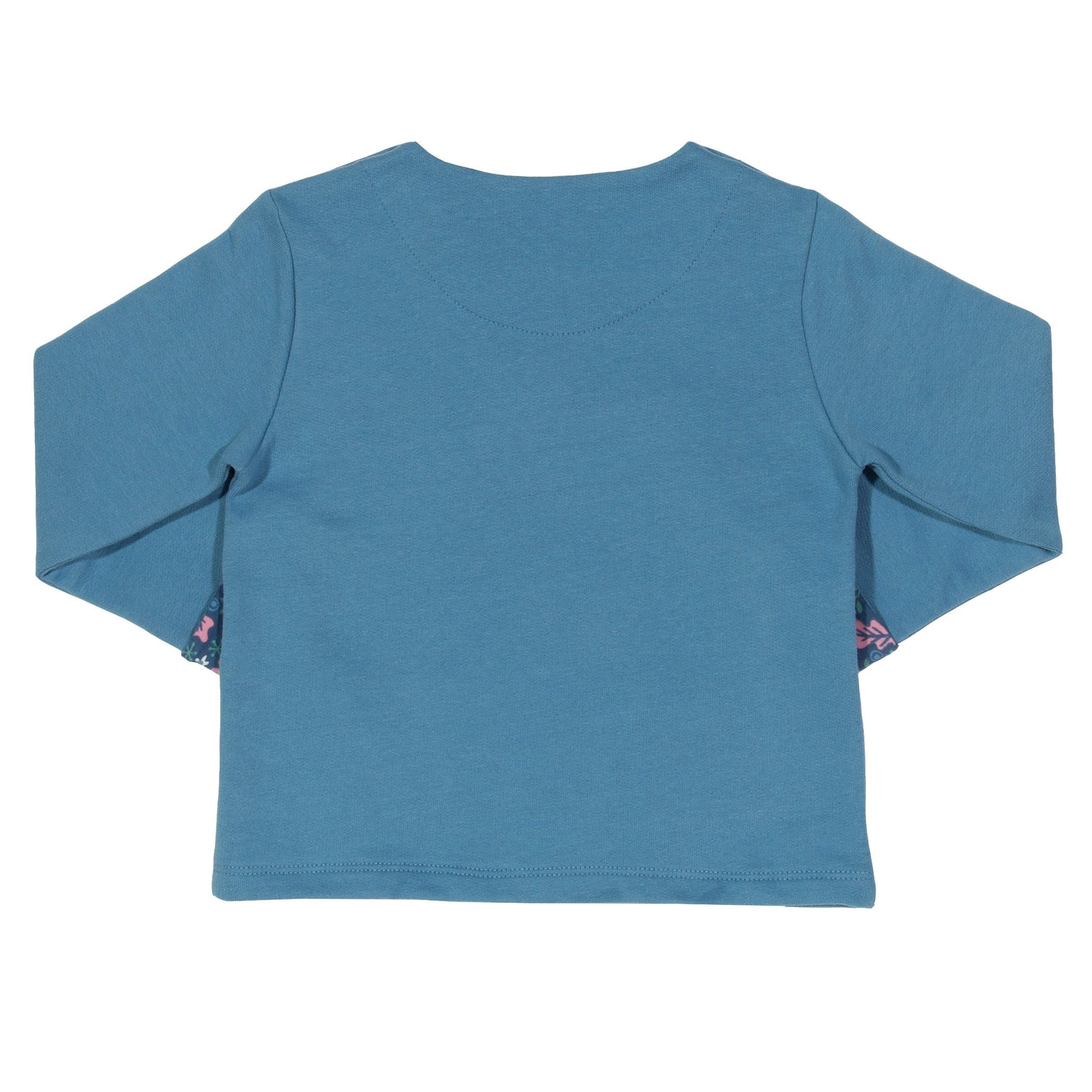 KITE Organic - Girls Blue Sweatshirt with Floral Print from 0-3 months - Stylemykid.com