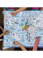 eatsleepdoodle - Colour In and Learn Table Cloth - World Map - Stylemykid.com