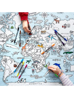 eatsleepdoodle - Colour In and Learn Table Cloth - World Map - Stylemykid.com