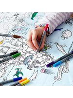 eatsleepdoodle - Colour In and Learn Table Cloth - World Map - Stylemykid.com