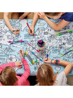 eatsleepdoodle - Colour In and Learn Table Cloth - World Map - Stylemykid.com