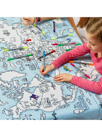 eatsleepdoodle - Colour In and Learn Table Cloth - World Map - Stylemykid.com
