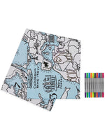 eatsleepdoodle - Colour In and Learn Table Cloth - World Map - Stylemykid.com