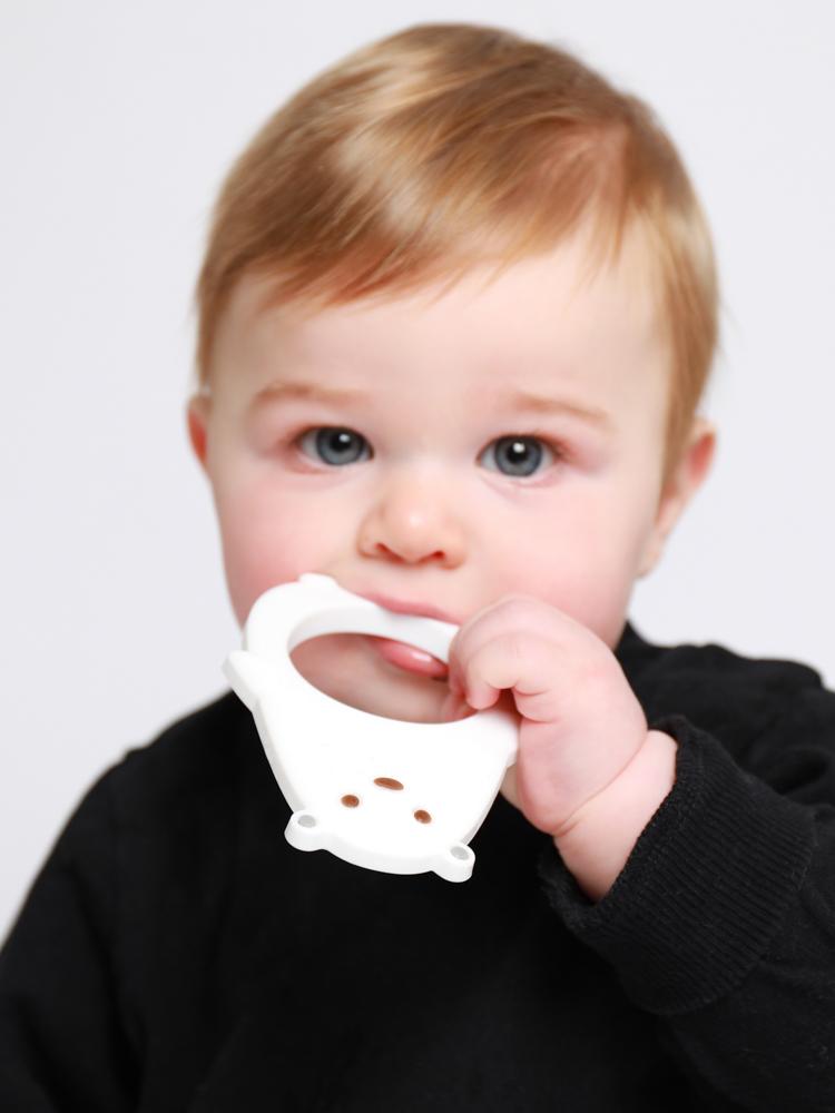 The Molar Bear Silicone Teether - Alaska White - Stylemykid.com