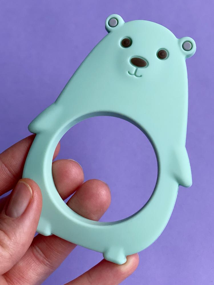 The Molar Bear Silicone Teether - Minty Green - Stylemykid.com