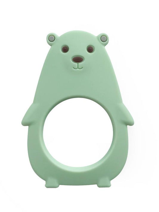 The Molar Bear Silicone Teether - Minty Green - Stylemykid.com