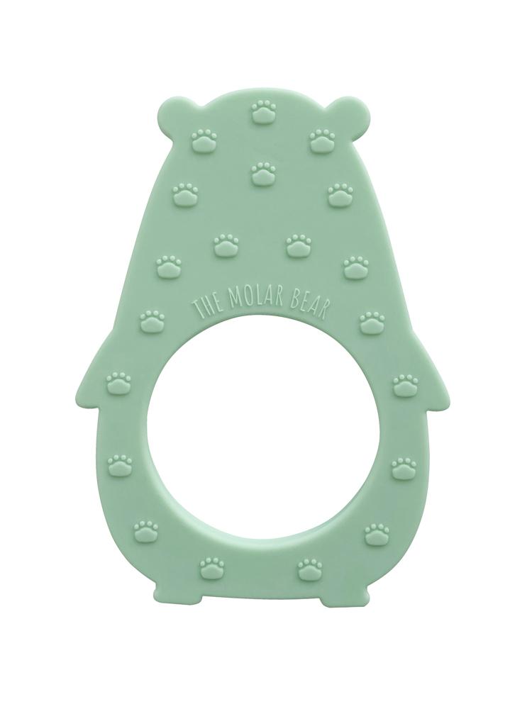 The Molar Bear Silicone Teether - Minty Green - Stylemykid.com